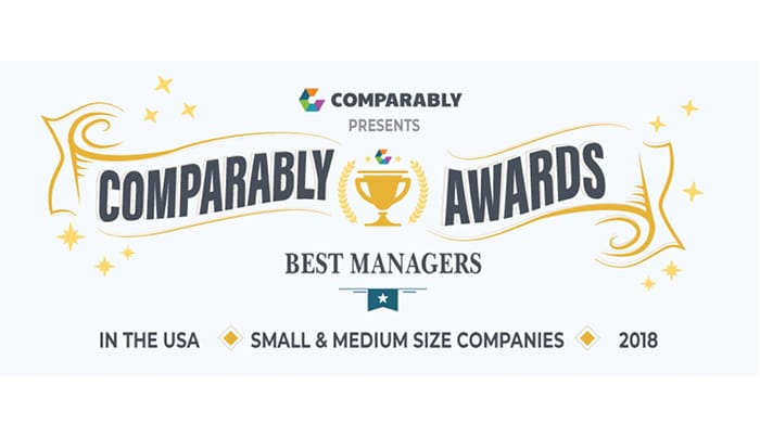 We won Comparably’s Best Managers award!