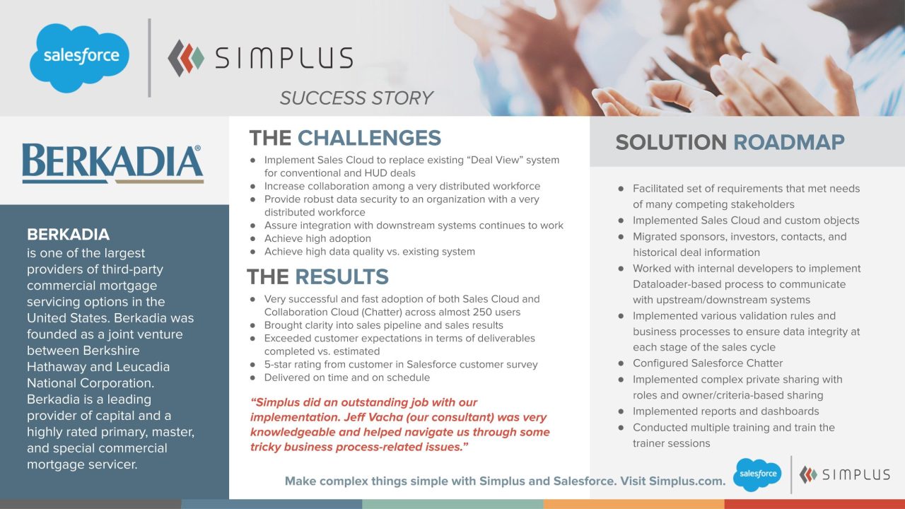 Quality data and adoption with Sales Cloud in FNS - Simplus